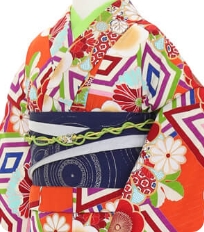 レンタル着物一例 レトロモダン