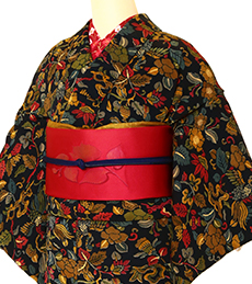 レンタル着物一例 名古屋帯 正絹・アンティーク