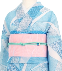 レンタル着物一例 名古屋帯 6月〜9月夏物着物