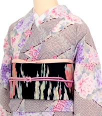 レンタル着物一例 名古屋帯 6月〜9月夏物着物