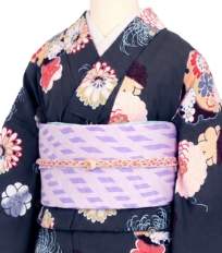 レンタル着物一例 名古屋帯 6月〜9月夏物着物